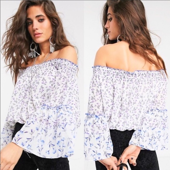 161. Free People Rose Valley Top in Ivory Combo - Picture 15 of 16